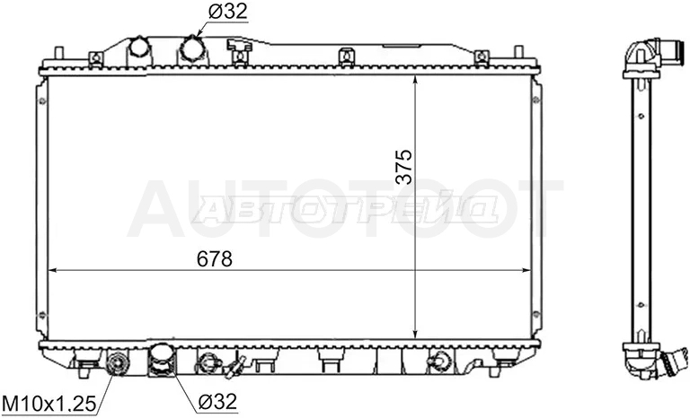 Радиатор Honda Civic 05-12 / Civic USA 05-08 - Артикул HD0001FD - Производитель Sat - Фото, Отзывы, Цены