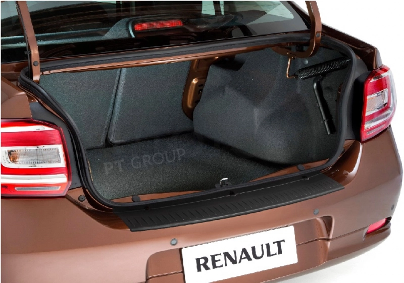 RENAULT Logan 2014-  Накладка на задний бампер (ABS) - Артикул RLO111301 - Производитель PT Group - Фото, Отзывы, Цены