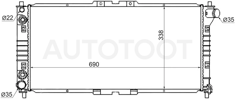 Радиатор Mazda 626 92-02 / Capella 94-02 - Артикул SGMZ0002V6 - Производитель Sat - Фото, Отзывы, Цены