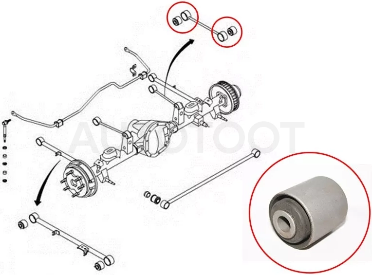 Сайлентблок SsangYong Actyon 05-10 / Actyon Sports 06-12 / Korando 96-06 / Kyron 05-16