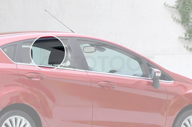 Стекло заднее правое опускное -  для FORD FIESTA