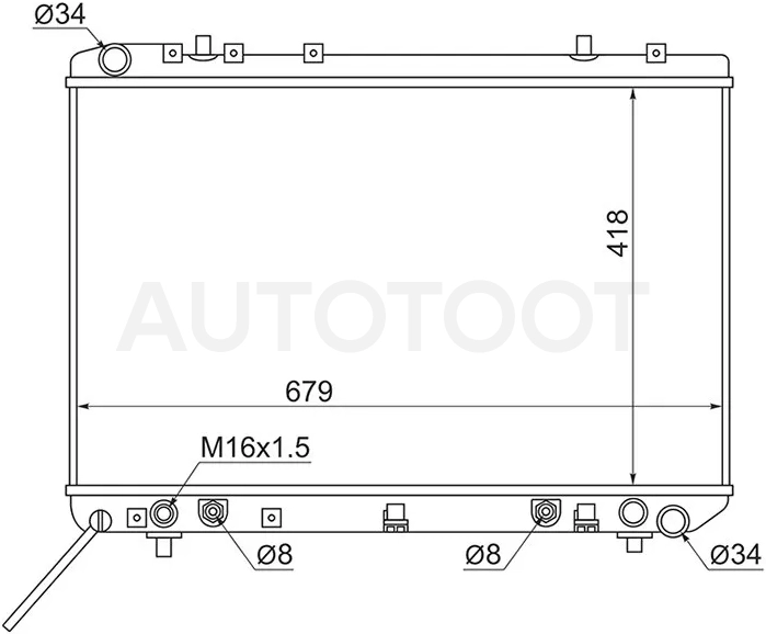 Радиатор SsangYong Korando 96-06 / Musso 93-05 - Артикул SY0004 - Производитель Sat - Фото, Отзывы, Цены