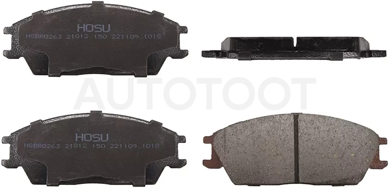 Колодки тормозные (Спереди) Hyundai Elantra 90-93 / Accent 94-17 - Артикул HSBR0263 - Производитель Hosu - Фото, Отзывы, Цены