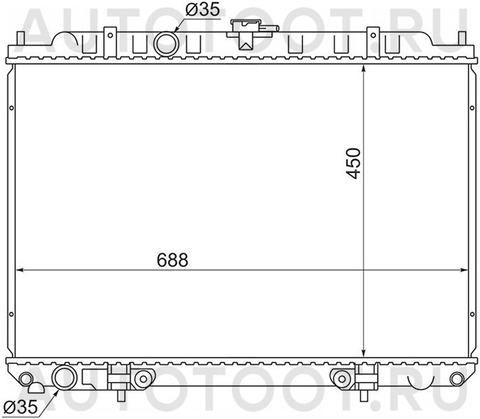 Радиатор охлаждения -NS0005C24 Sat для NISSAN SERENA, NISSAN LIBERTY