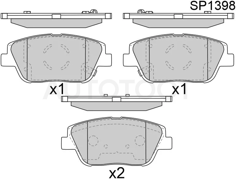 Колодки тормозные (Спереди) Hyundai Sonata 09-19 / Kia Optima 10-16 / Hyundai Grandeur 05-16
