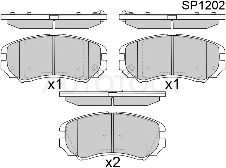 Колодки тормозные (Спереди) Chery Tiggo 7 Pro 19-24 / Hyundai Sonata 04-10