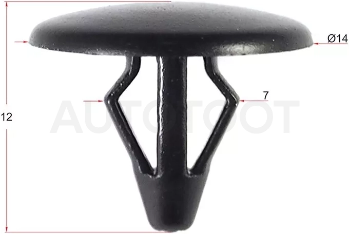 Клипса обшивки FORD/KIA/HYUNDAI/MAZDA (Продажа по 10шт) - Артикул STM10612 - Производитель Sat - Фото, Отзывы, Цены