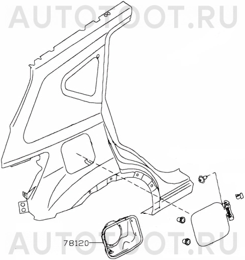 Кронштейн горловины топливного бака -  для NISSAN QASHQAI