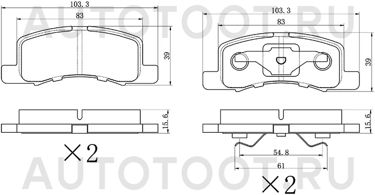 Колодки тормозные (Спереди) Mitsubishi Minica 98-11 / Minicab 99-14 - Артикул STMR493173 - Производитель Sat - Фото, Отзывы, Цены