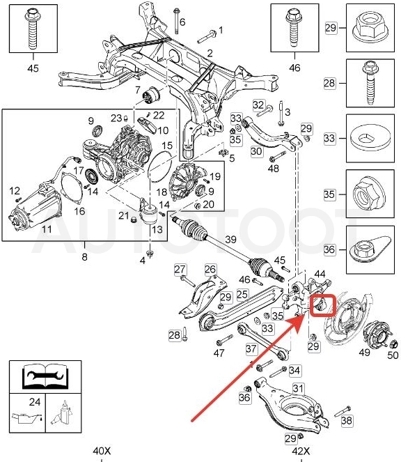 Сайлентблок задней подвески цапфы нижний -1101CAPR1 Asva для OPEL ANTARA