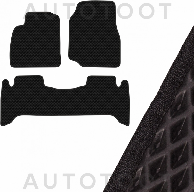 Коврик салона 3 штуки EVA Черный левый руль -  для TOYOTA LAND CRUISER