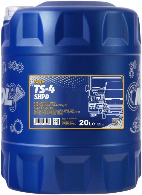 15W-40 MANNOL TS-4 SHPD Extra 20л Масло моторное минеральное