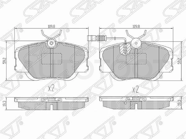 Колодки тормозные передние -1BP054 Part-One для MERCEDES E-CLASS
