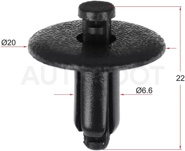 Клипса HONDA/TOYOTA/KIA/HYUINDAI/MITSUBISHI (Продажа по 10шт) - Артикул STKJ033 - Производитель Sat - Фото, Отзывы, Цены