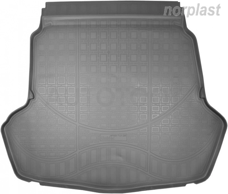 Коврик в багажник NORPLAST, черный, полиуретан