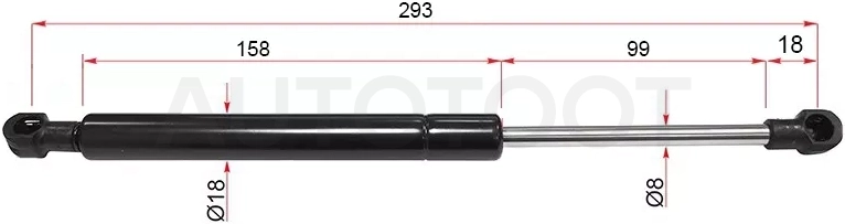 Амортизатор капота Hyundai Santa Fe 12-19 / Land Rover Range Rover 02-12 (Справа=Слева)