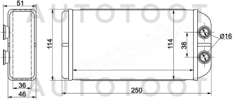 Радиатор отопителя салона (с 1999 года) -STHD073950 Sat для HONDA CR-V, HONDA CIVIC
