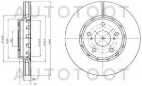 Диск тормозной передний -ST4351228190 Sat для TOYOTA ESTIMA
