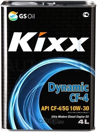 10W-30 KIXX HD Масло моторное полусинтетика 4л (DYNAMIC 10W-30) CF-4/SG