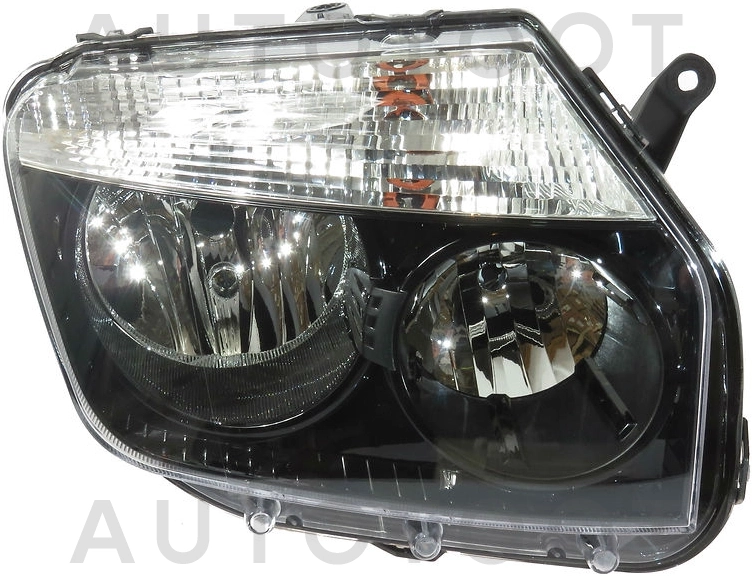 Фара правая (под корректор, внутри черная) -  для RENAULT DUSTER