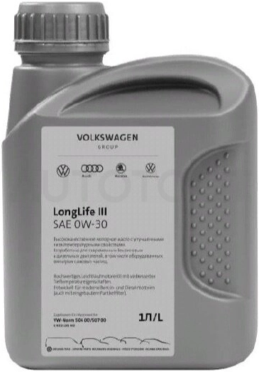 0W-30 моторное масло Volkswagen (VAG) LongLife III 1л. - Артикул GR52195M2 - Производитель Vag - Фото, Отзывы, Цены