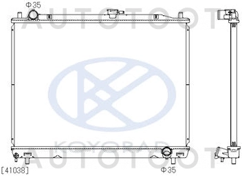 Радиатор охлаждения MT (бензин) -  для MITSUBISHI PAJERO