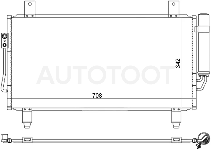 Радиатор кондиционера Mitsubishi Outlander 12-22 - Артикул STMB533940 - Производитель Sat - Фото, Отзывы, Цены