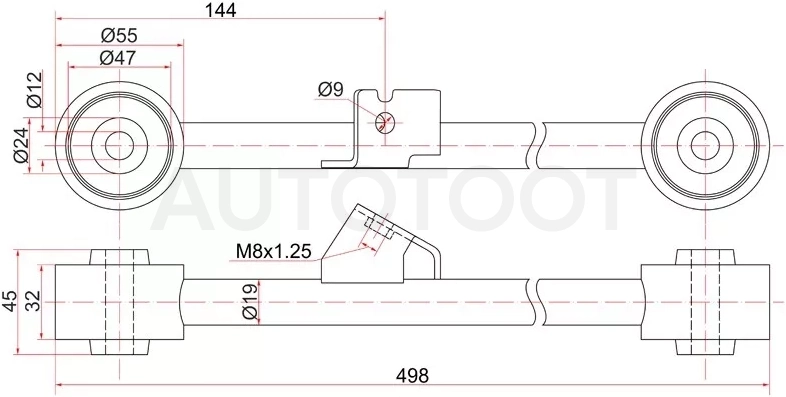 Тяга задняя продольная нижняя HONDA HR-V LH - Артикул ST52380S2H000 - Производитель Sat - Фото, Отзывы, Цены