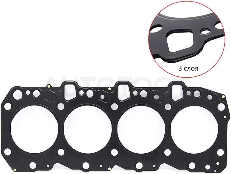 Прокладка ГБЦ TOYOTA 4RUNNER/HIACE/HILUX/SURF/LAND CRUISER 1KZ-TE 93- (MARK 1) (металл)