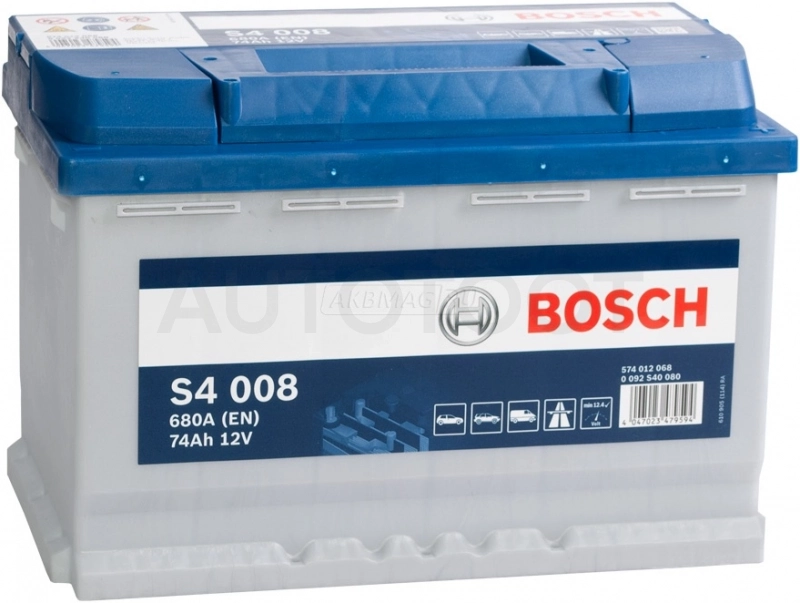 Аккумулятор BOSCH 74Ah 680A обратная полярность(-+)