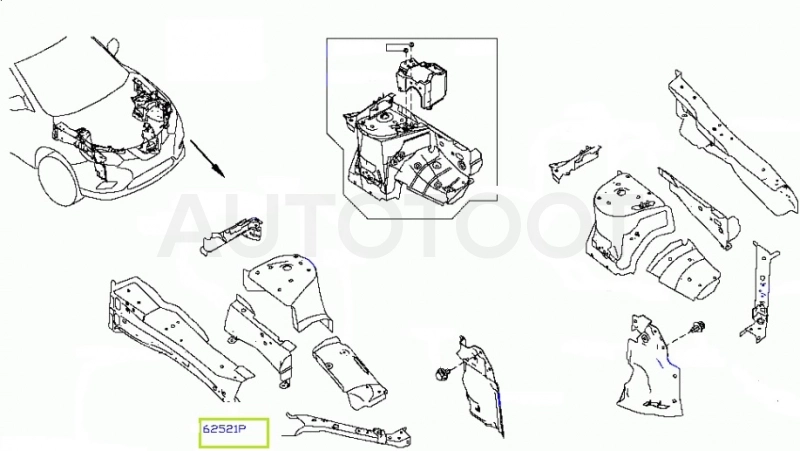 Рамка радиатора правая -STDT660091 Sat для NISSAN QASHQAI