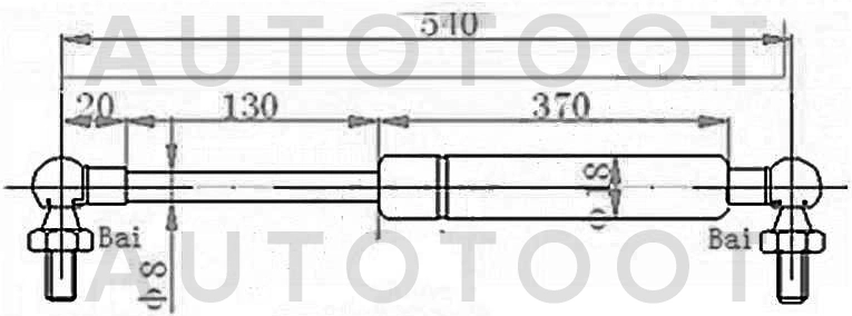Амортизатор крышки багажника (на стекло) -ST04741S10000 Sat для HONDA CR-V