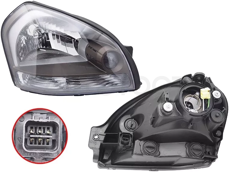 Фара Hyundai Tucson 04-09 (Спереди/ Справа) - Артикул 2211134RLDE2 - Производитель Depo - Фото, Отзывы, Цены