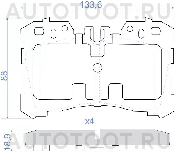 Колодки тормозные (Спереди) Lexus LS 06-17 - Артикул ST0446550260 - Производитель Sat - Фото, Отзывы, Цены