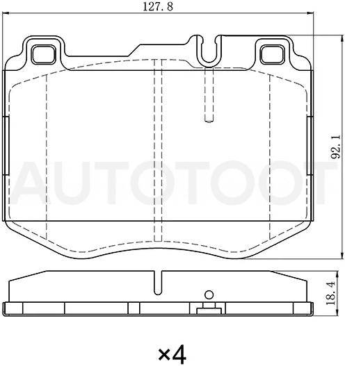 Колодки тормозные (Спереди) Mercedes-Benz C-Class 13-21 / E-Class 16-23 / CLS-Class 17-21 / GLC 14