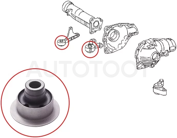 Сайлентблок редуктора Toyota Land Cruiser (J200) 07-21 / Lexus LX 07-23 - Артикул ST5238060080B - Производитель Sat - Фото, Отзывы, Цены