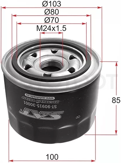 Фильтр масляный TOYOTA 1C,2C#,3C#,1N# 88