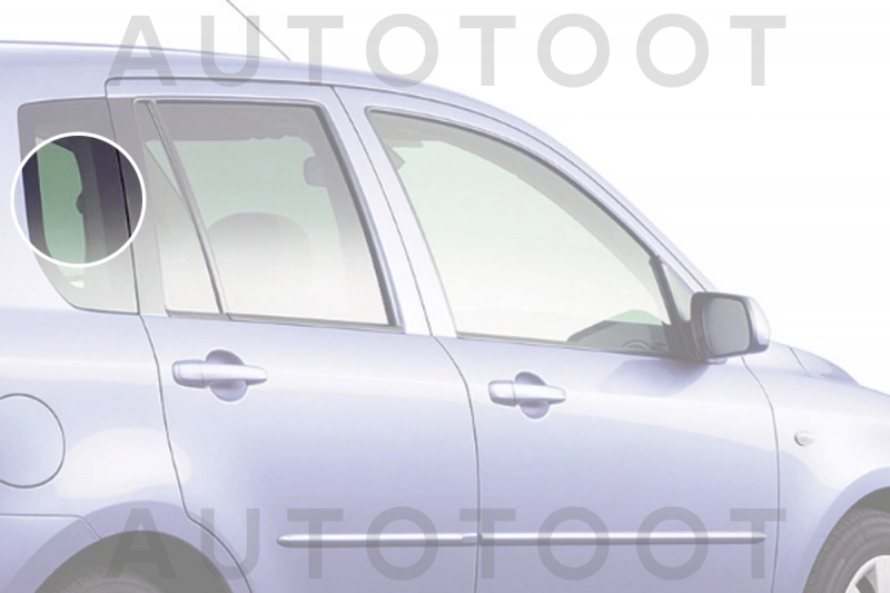 Стекло багажника боковое заднее правое -  для MAZDA 2 (DEMIO)