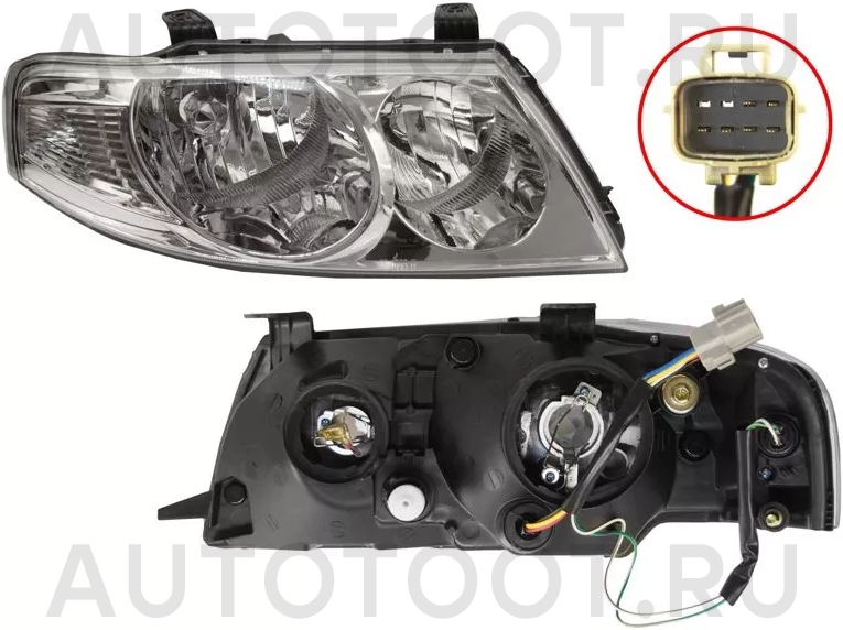 Фара правая EURO -ST21511B7R Sat для NISSAN ALMERA CLASSIC