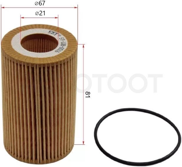 Фильтр масляный (картридж) AUDI A4 08-15/A5 09-17/A6 14-18/A7 14-18/A8 10-18/Q7 15-19