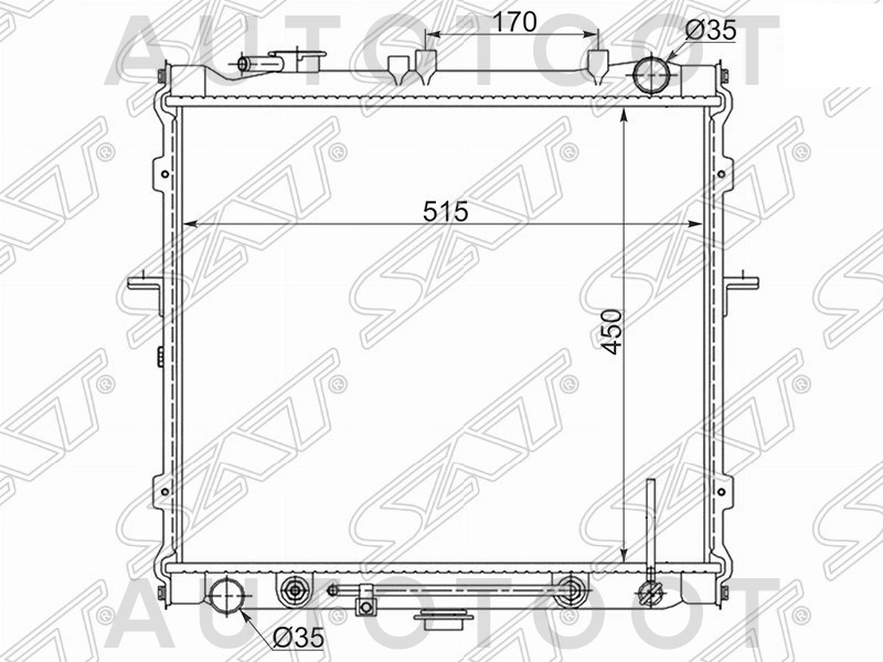 Радиатор охлаждения 2.0 -1025170SX Stellox для KIA SPORTAGE