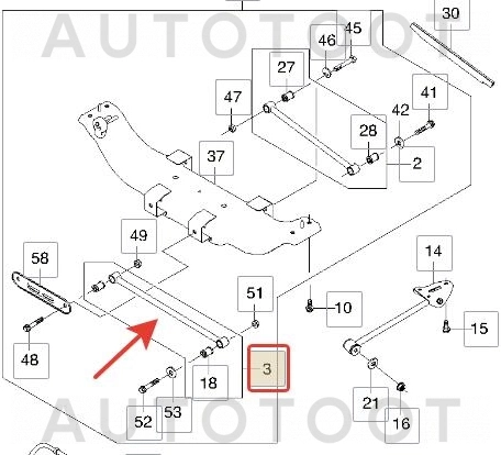Тяга задней подвески поперечная передняя -PS5179 Patron для CHEVROLET LACETTI, DAEWOO GENTRA