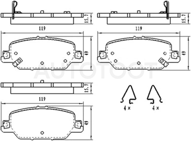 Колодки тормозные (Сзади) Honda CR-V 16-20 - Артикул ST280157 - Производитель Sat - Фото, Отзывы, Цены