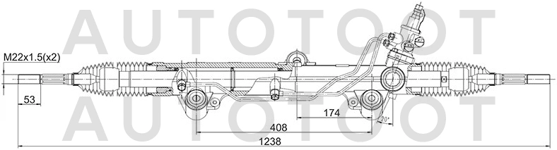 Рейка рулевая (левый руль) -PSG3036 Patron для TOYOTA LAND CRUISER, TOYOTA SEQUOIA, LEXUS LX570
