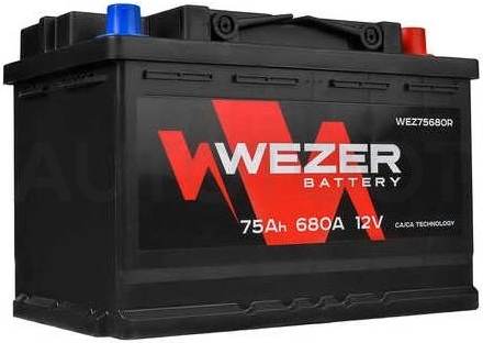 Аккумулятор WEZER 75Ah 680A обратная полярность(-+)