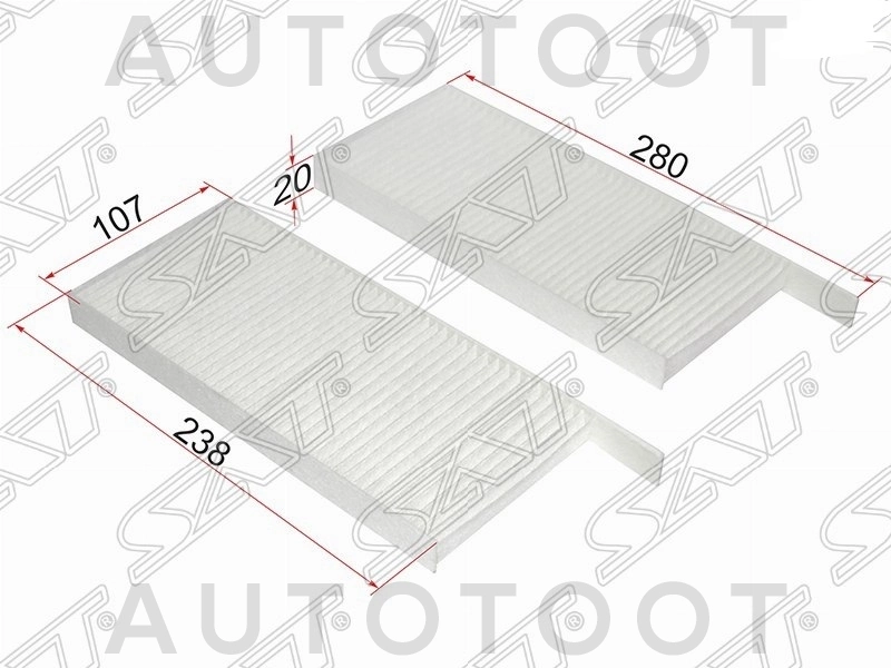 Фильтр салонный -ST7701209837 Sat для RENAULT KANGOO