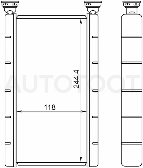 Радиатор отопителя салона Mazda MPV 99-06 - Артикул STMZ823950 - Производитель Sat - Фото, Отзывы, Цены