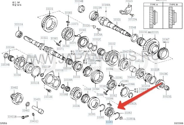 Шестерня синхронизатора 3339312060 -  для TOYOTA AVENSIS