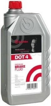 Жидкость тормозная DOT-4 BREMBO 1л, для авто c ABS