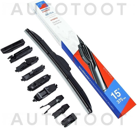 Щетка стеклоочистителя гибридная 375мм (15") DOUBLE FORCE - Артикул DFHY15 - Производитель Double Force - Фото, Отзывы, Цены